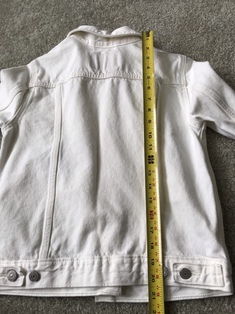 Preowned Levis white denim jean trucker jacket - medium - Picture 8 of 9